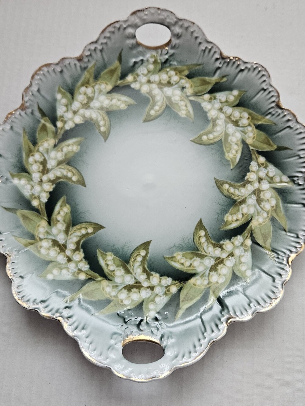 Vintage RC Rosenthal Bavaria Monbijou Lily of the Valley Hand Painted Gold Trim